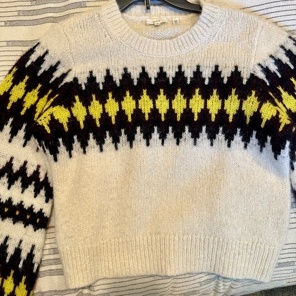 A.L.C. Badgley Alpaca Wool Blend Fair Isle Sweater - Size Small - Picture 4 of 10